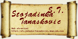 Stojadinka Tanasković vizit kartica
